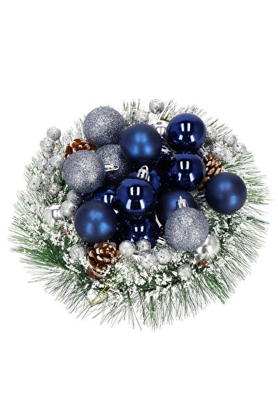 SERSIMO Christmas bauble set, 20 pieces, 3 models, 4cm, navy blue