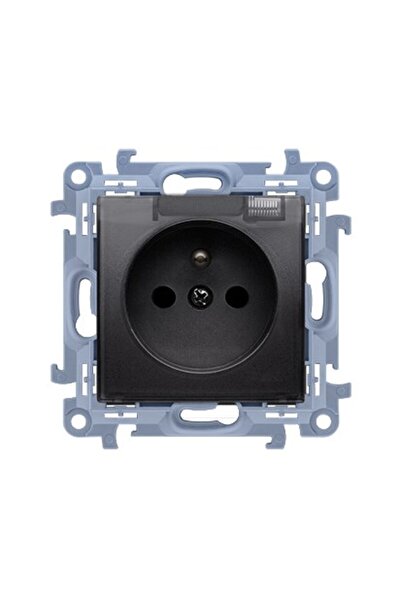 Other Priză IP44 16A 250V, Neagră, Clapă Transparentă