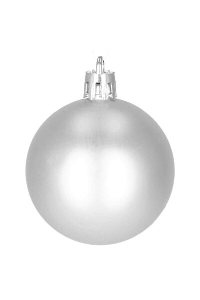 SERSIMO Christmas bauble set, 30 pieces, 3 models, 4/5/6cm, silver