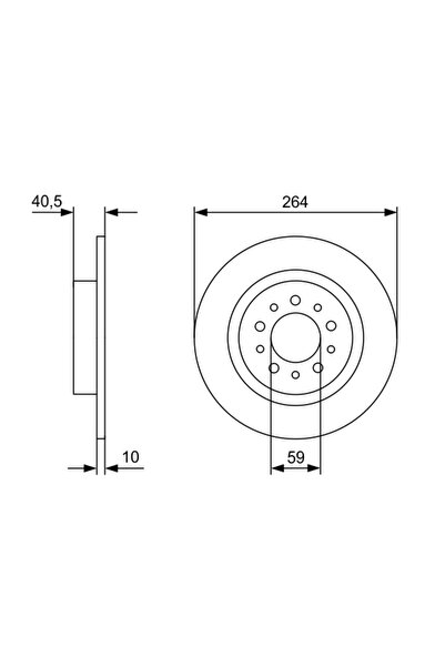 Bosch Спирачен диск Fiat 500L/Tipo