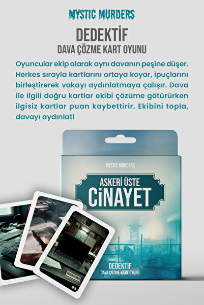 Planet Butik Mystic Murders Dedektif Kart Oyunu - Askeri Üste Cinayet
