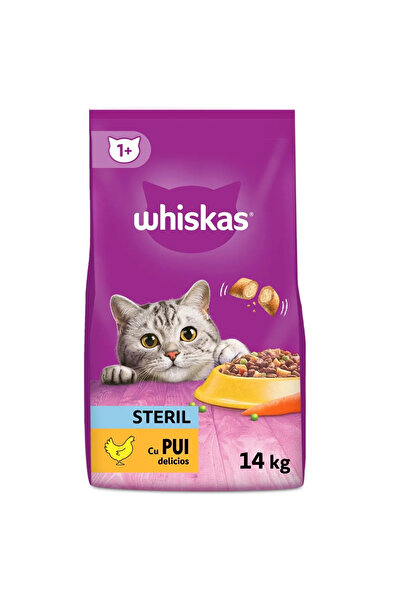 Whiskas Dry Food for Cats Sterilized, Chicken, 14kg