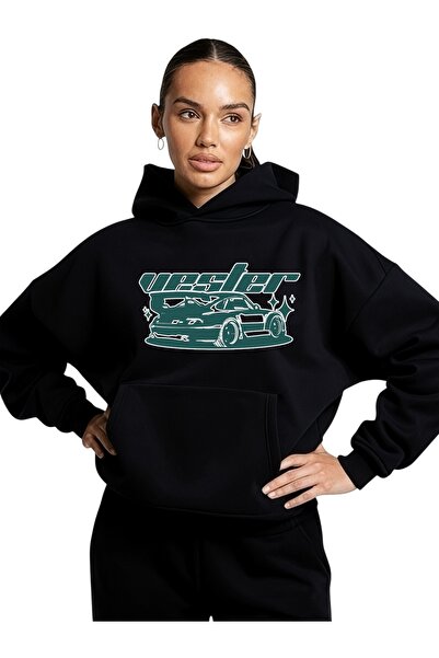 ArtYus Φούτερ Unisex Vester Car Colorful Special με τύπωμα Cotton oversized μ...