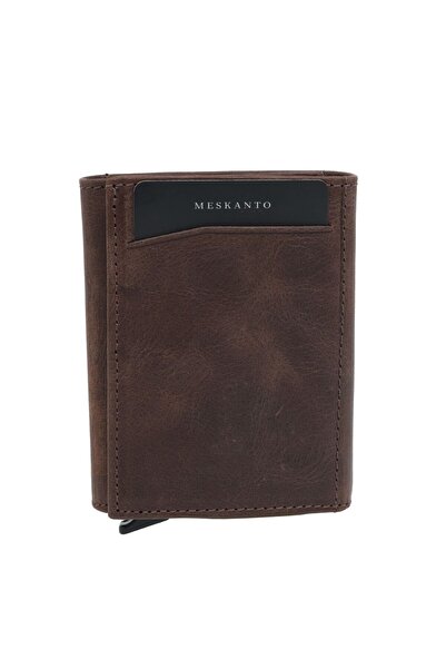 Meskanto Genuine Leather Mechanism Wallet