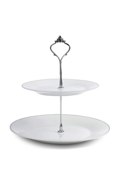 Flying Tiger Copenhagen Gümüş Detaylı 2 Katlı Servislik