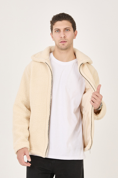 No Way Ανδρικό παλτό με επένδυση από βελούδο