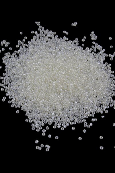 Serhat Aksesuar ve El İşçilik 08 خرز شفاف أبيض داكن 3 مم (100 جرام 6000 قطعة)