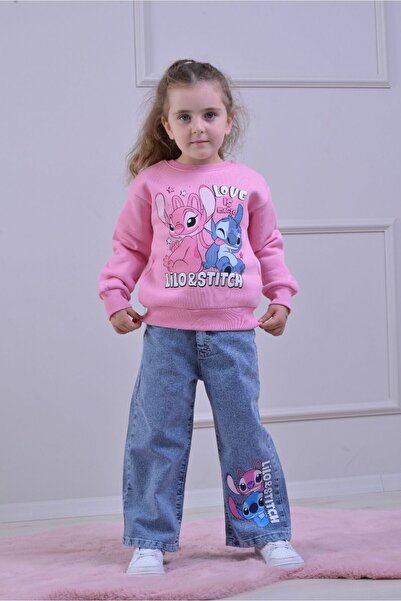 ÖRZİKİDS Girl's Set, 3/10 Years Old, Jeans, Sweatshirt, 2 Pieces