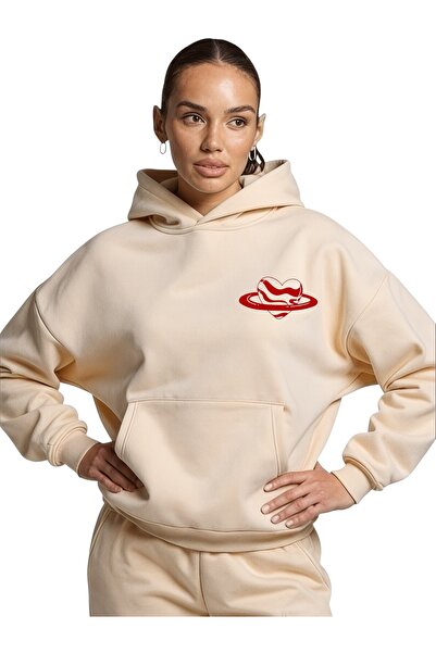 ArtYus Unisex Heart Saturn Colorat Special cu imprimeu Bumbac supradimensiona...