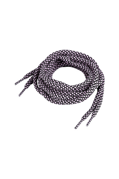 Crisalida Set of 2 round polyester shoelaces for shoes and sweatshirts 130 cm, Pink black