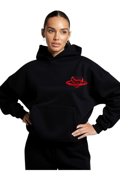 ArtYus Unisex Heart Saturn Colorat Special cu imprimeu Bumbac supradimensiona...