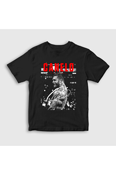 Presmono Tricou unisex pentru copii negru Boxing Boxing Canelo Alvarez 576779tt