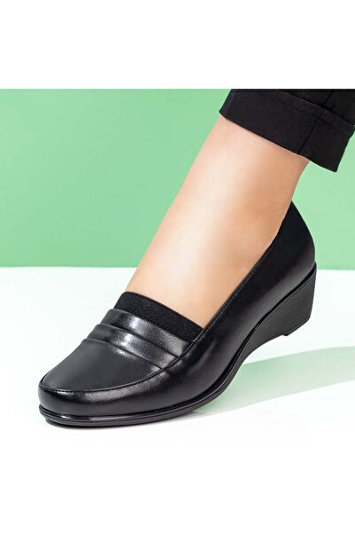 Modlet.ro Pantofi sport negri cu platformă pentru femei MOD08424