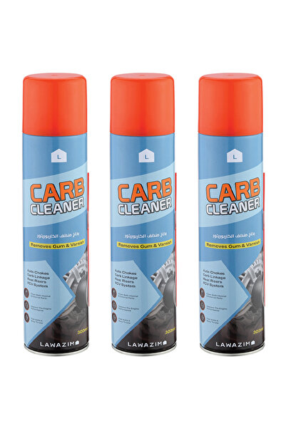 Lawazim Carb Cleaner Spray 3-Pack - Residue-Free Engine Cleaning Spray for Cars & Motorcycles