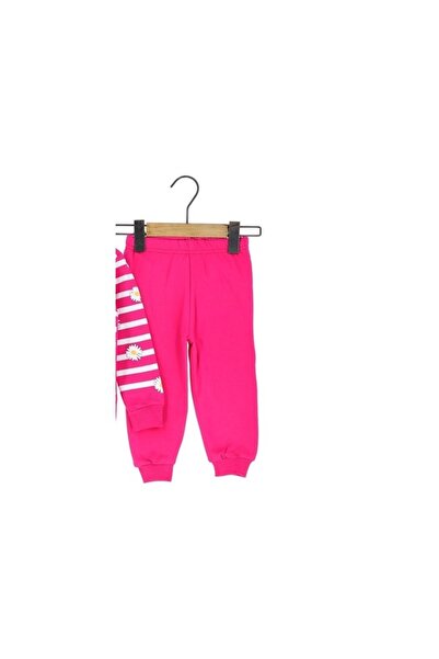 Atabay Kids Atabay 192-10-25 Baby Girl Set 2-Piece Striped Daisy Printed 9/24 Months