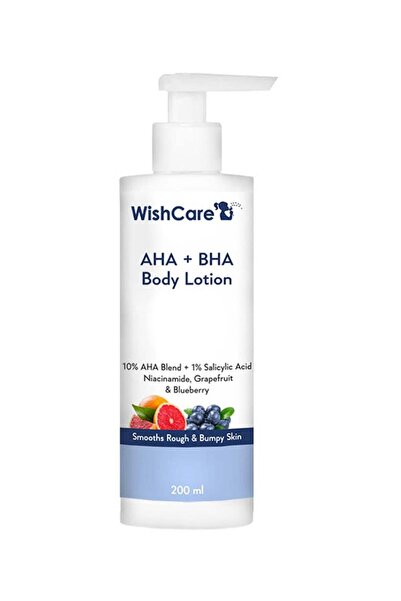 WishCare لوشن للجسم 10% AHA + 1% BHA - 200 مل، ينعم البشرة الجافة ويزيل السمو...