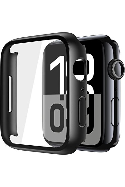WANNA PROTECT Apple Watch Seri 10 42mm Uyumlu Kasa Ekran Koruyucu 360 Tam Kor...