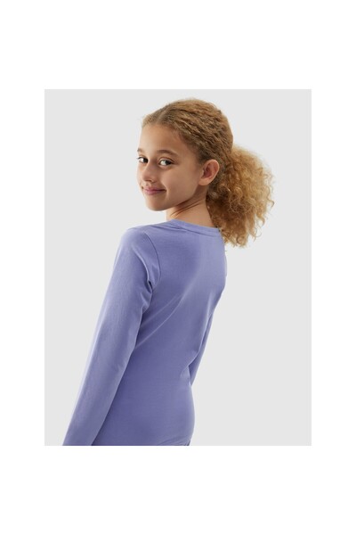 4F Children's long sleeve Longsleeve T-shirt navy blue 134