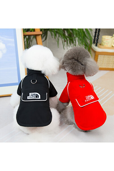 OEM Geaca flausata de iarna, pentru animale de companie mici si mijlocii, cu inel atasare lesa, DOG-21