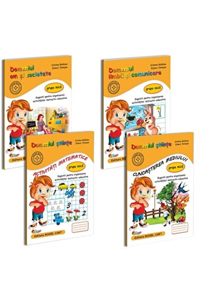 Editura Roxel Cart Pachet 4 carti Grupa mica: 1. Limba si comunicare;