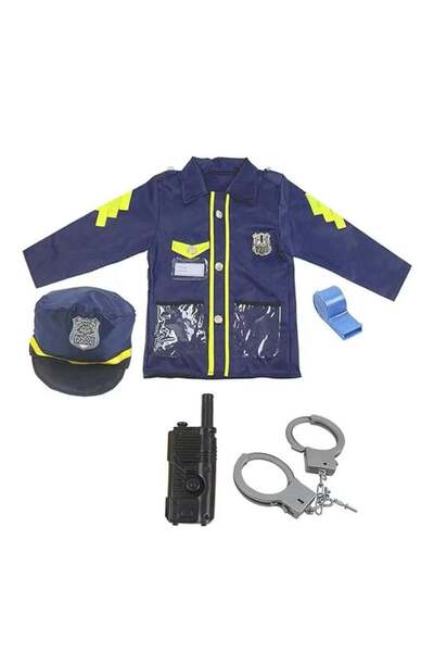 MARAH TOYS زي بطل ضابط الشرطة للأطفال مع أدوات لعب الأدوار