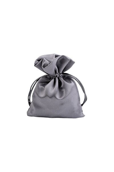 Crisalida satin gift bag, 9.5x13 cm, Silver