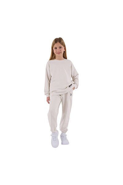 U.S. Polo Assn. 4-15 Jahre Alte Lizenzierter US Polo Assn Mädchen-Anzug-Stein