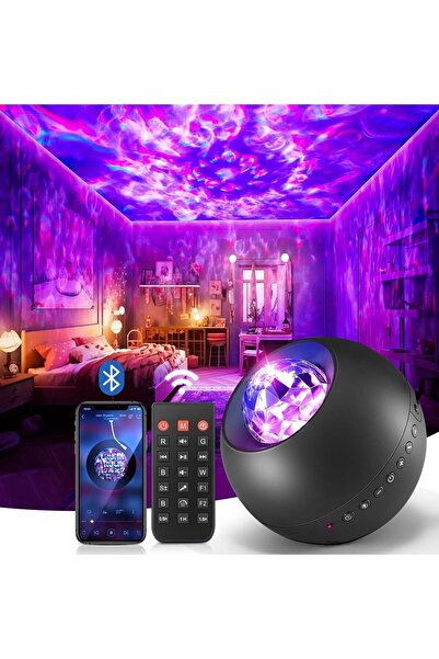 Generic Galaxy Projector Night Light | Bluetooth Music, Adjustable Colors/Brightness, Remote