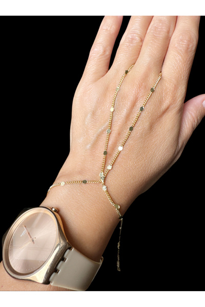 Aleda شاحمران من الفولاذ المطلي بالذهب مع ترصيع الترتر