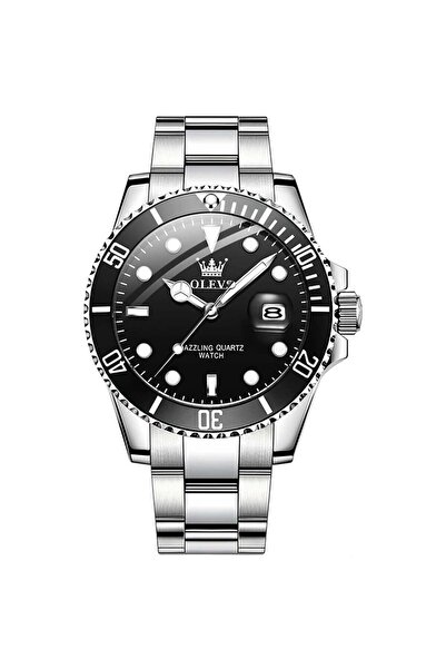 OLEVS Ceas pentru bărbați Analog Cuarț Elegant Business Argintiu