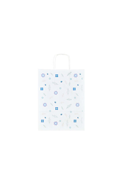 Papette Set of 10 Kraft Paper Bags with Pattern 1 Floral 24 x 31(H) x 10cm