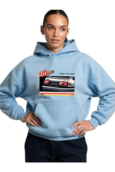 ArtYus Unisex Retro Car Colorat Special cu imprimeu Bumbac supradimensionat cu glugă Swea tricou