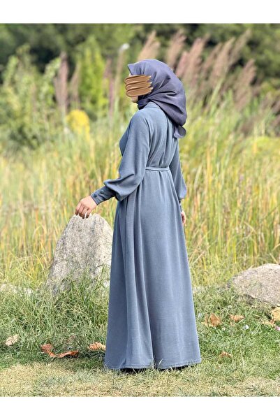 Nissra Πλεκτό φεράζ με κουμπιά με επένδυση με μανίκια Reglan Ankanoor ANKA255107