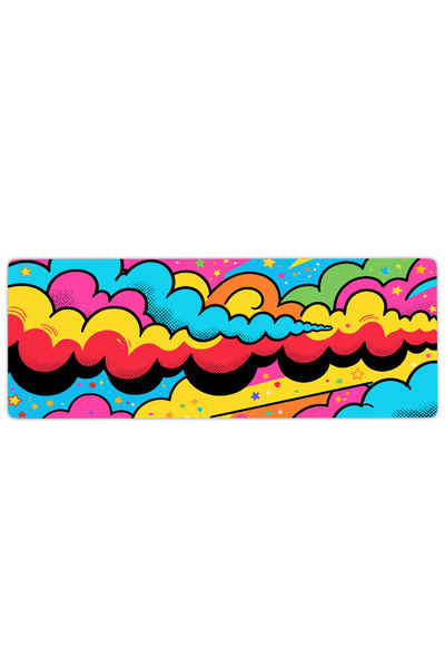 urzuva Boomclouds Gaming Oyuncu MousePad 80x30 cm 3mm Mouse pad, Masaüstü Mat