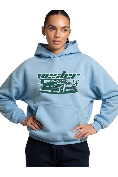 ArtYus Φούτερ Unisex Vester Car Colorful Special με τύπωμα Cotton oversized μ...