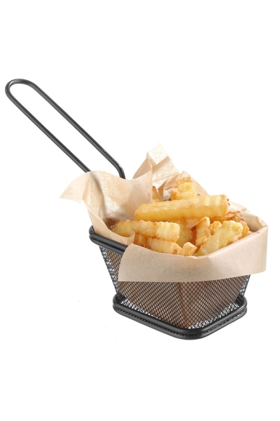 Other Basket for serving fried snacks, fries, with handle, black, 105x90x60 mm - Hendi 425671