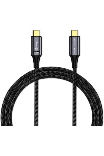Blue Ocean USB4 Cable 2.6Ft, 100W Charging USB C to USB C Cable, USB Type C Cable 40Gbps and 8K/5K@6