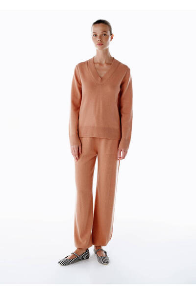 Knitss Kaşmir Triko Pantolon Pembe