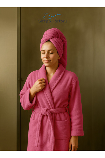 Sleep x Factory 100% Natural Cotton Bathrobe – Unisex – Free Size