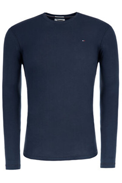Tommy Jeans Tricou cu mânecă lungă pentru bărbați DM0DM04409 albastru