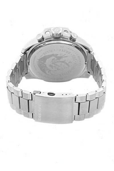 Diesel Diesel Men's Mega Chief Round Shape Chronograph Wrist Watch 54 mm -Silver -DZ4328