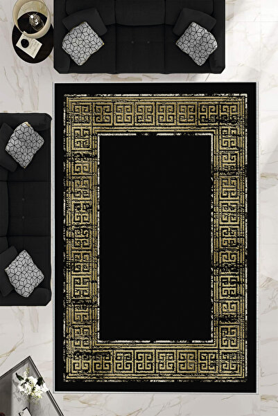 KRAL HOME Dijital Baskı Kaymaz Deri PVC Taban Yıkanabilir Yolluk Koridor Mutf...