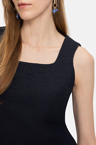 W Collection LACİVERT TÜVİT ELBİSE