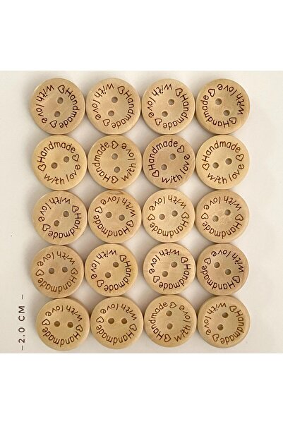 yumakça Ahşap Handmade Düğme 2 Cm 20 adet