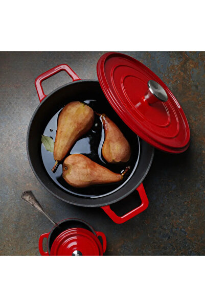 Other Enameled cast iron pot 3.7 l red - Hendi 626832