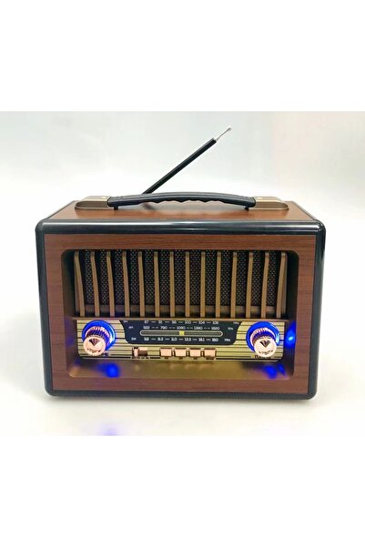 RTG M1916 Ahşap Nostaljik Görünümlü Bluetoothlu USB-SD Card Girişli Radyo Hoparlör Müzik Kutusu