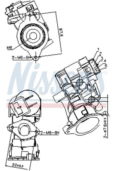 Nissens Supapa Egr Citroen C4 1/C4 Cupe/C5 2 Fiat Brava/Bravo 1/Doblo Microbus