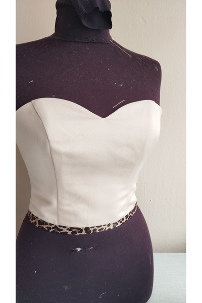 parlakmoda Crop, Straplez kısa üst giyim