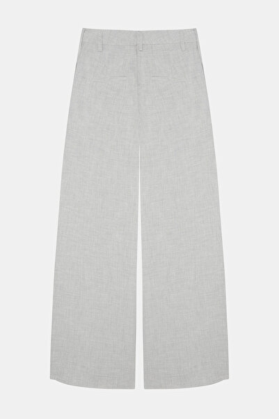 W Collection Gray Melange Pleated Pants