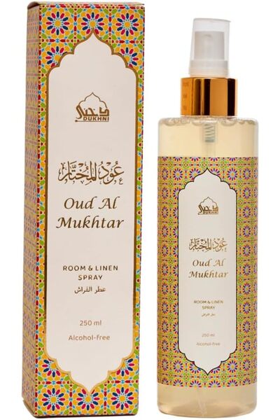 dukhni عود المختار عطر الفراش 250 مل بخاخ غير كحولي